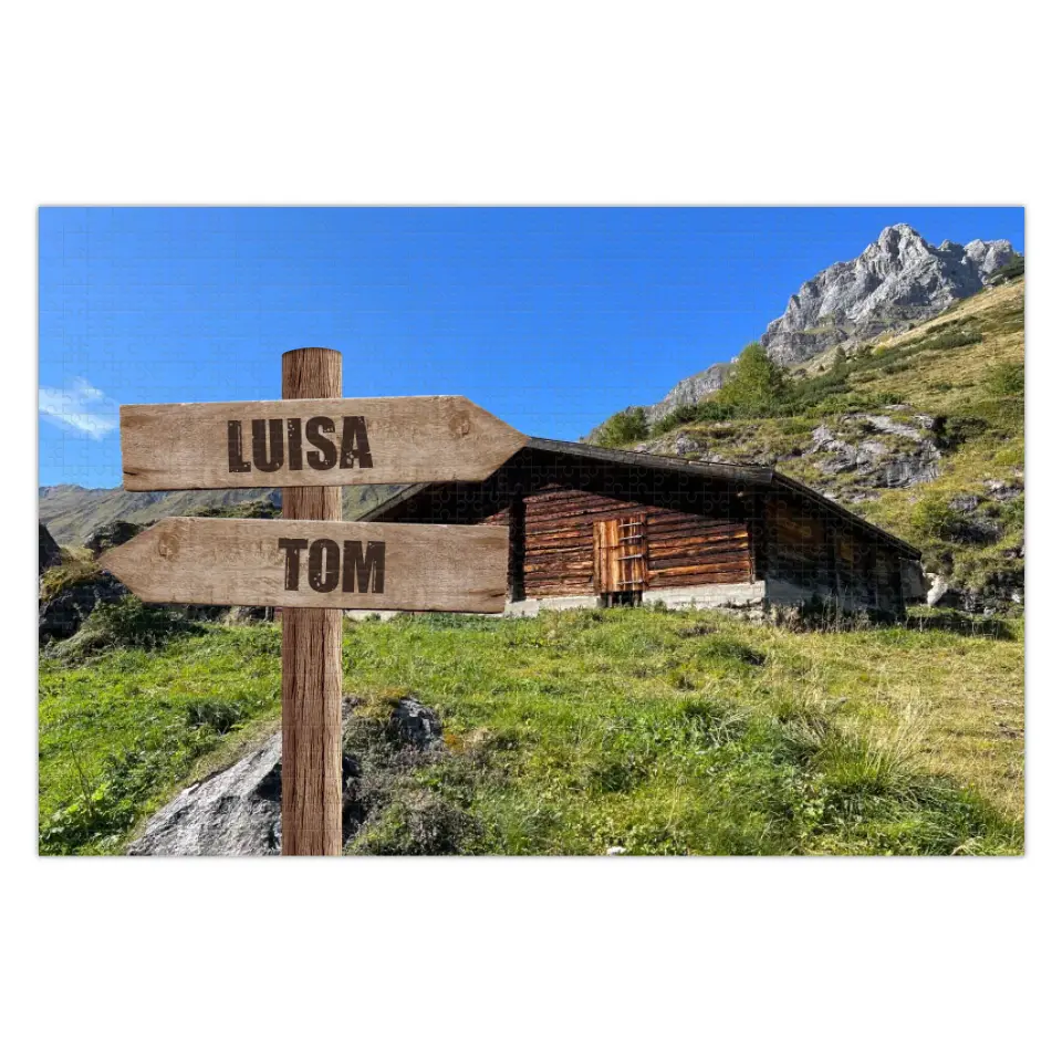 Personalisiertes Puzzle "Zillertal" Links
