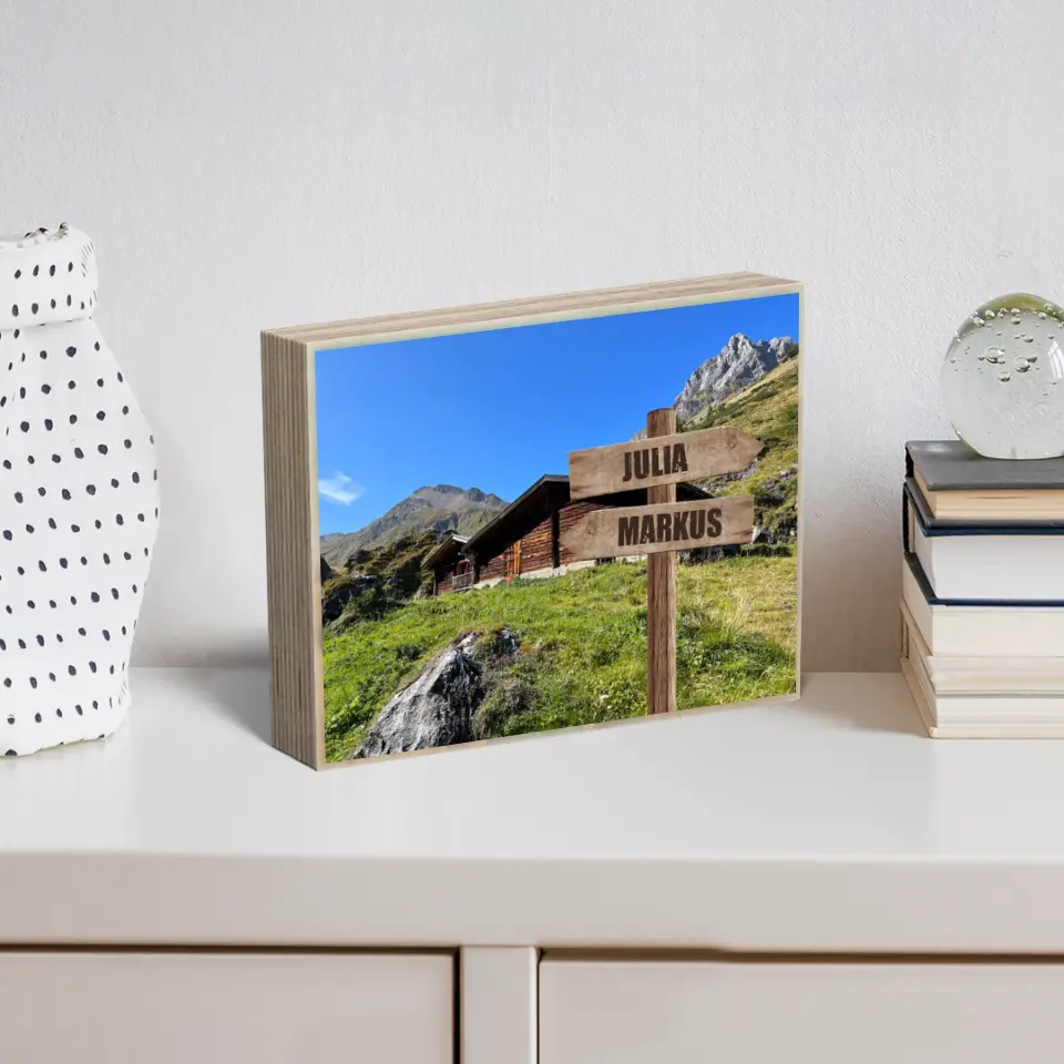 Personalisiertes Holzbild "Zillertal"