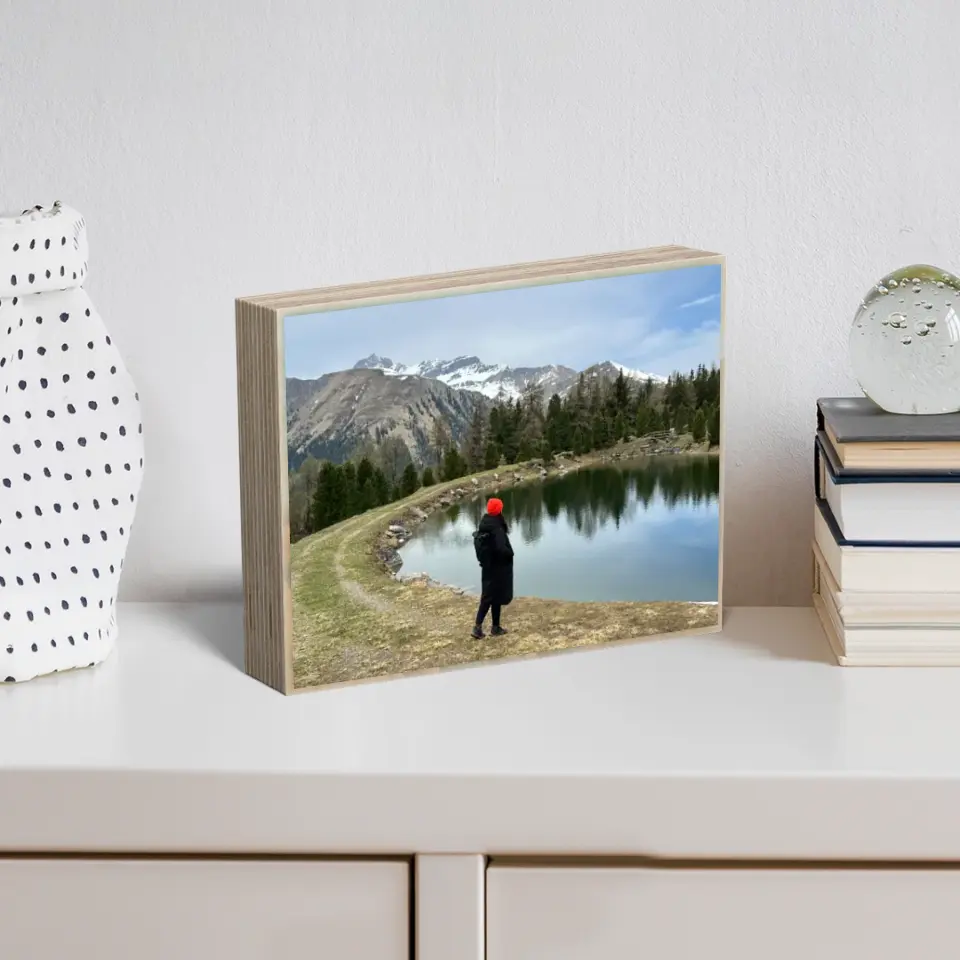 Holzbild "Mit persönlichem Motiv"