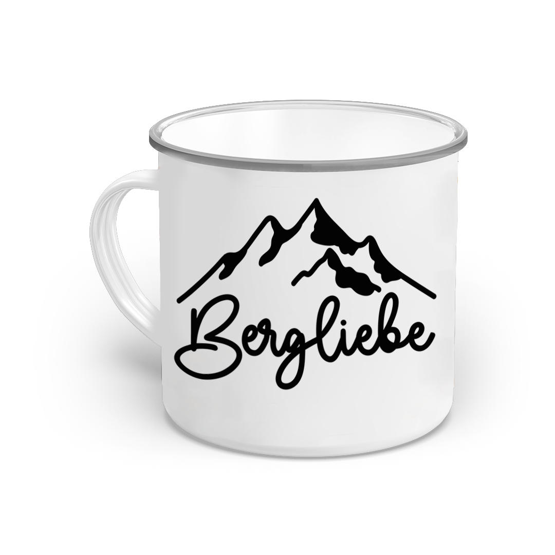 Emaille-Tasse "Bergliebe"