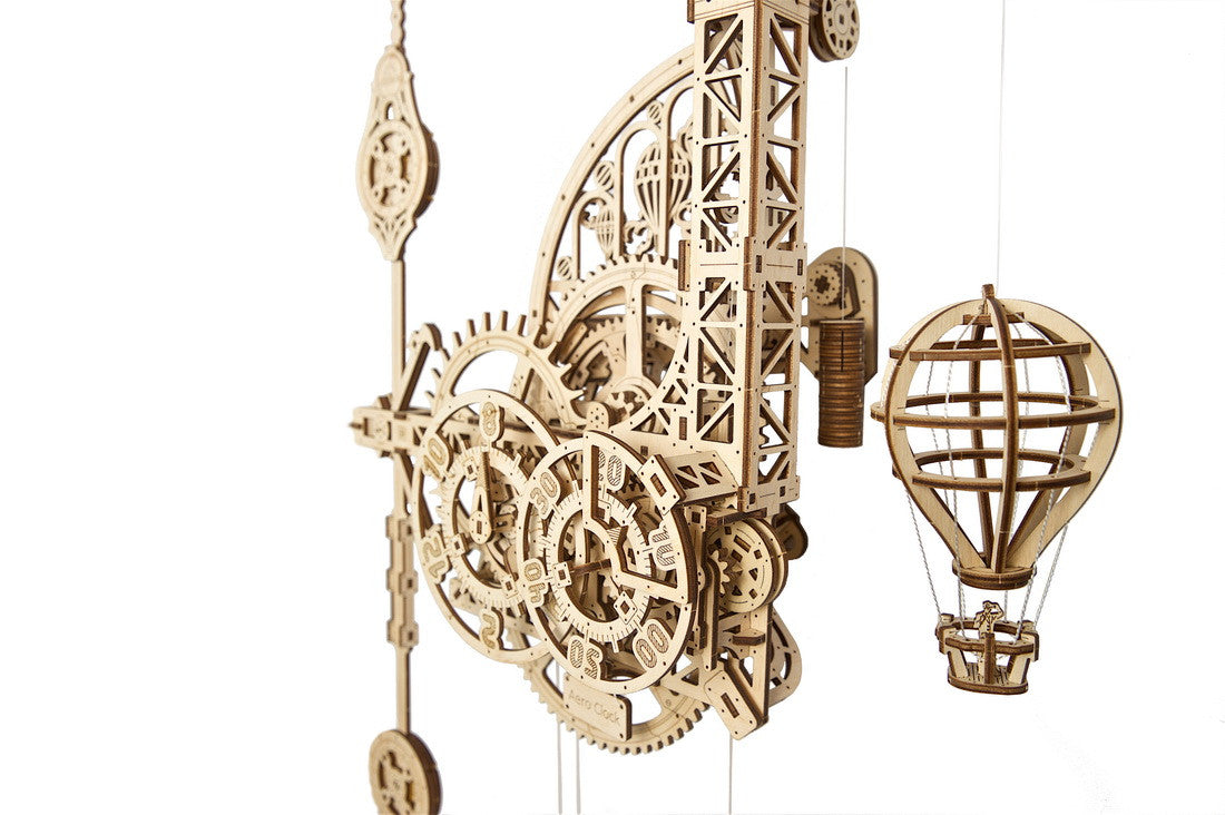 UGEARS I Aero-Uhren Wanduhr mit Pendel I 3D Holzpuzzle