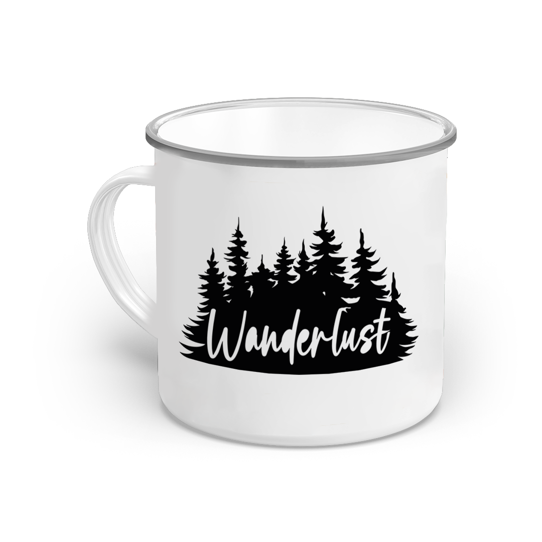 Emaille-Tasse "Wanderlust 4"