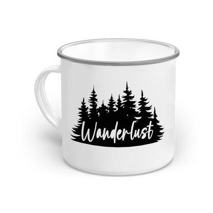 Emaille-Tasse "Wanderlust 4"