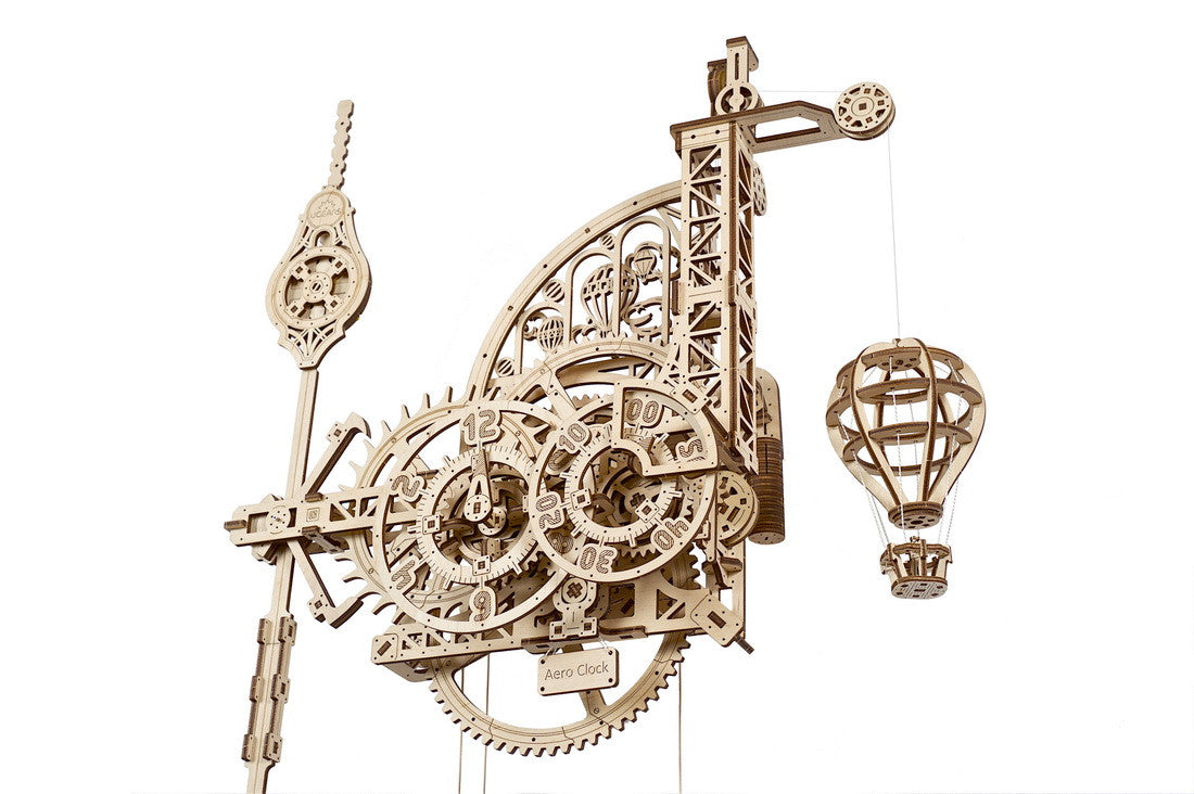 UGEARS I Aero-Uhren Wanduhr mit Pendel I 3D Holzpuzzle